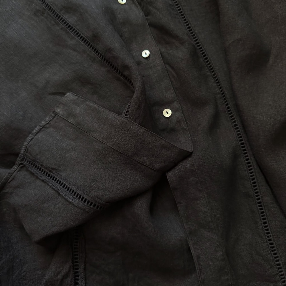 Zara linen oversized shirt black size S